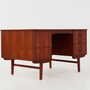 Vintage Desk Teak Wood Brown 1970s 4