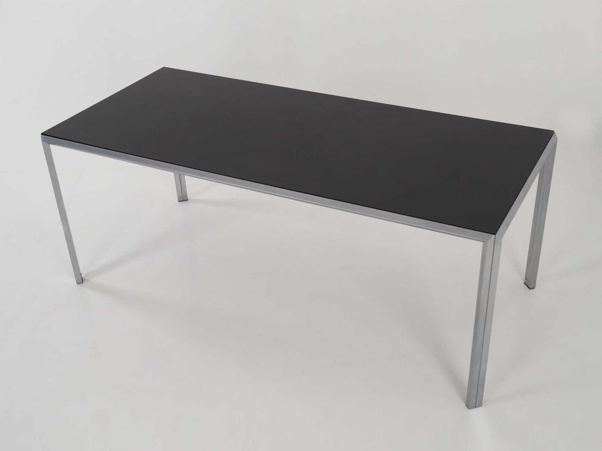 Vintage Table Aluminum Grey 1980s 3