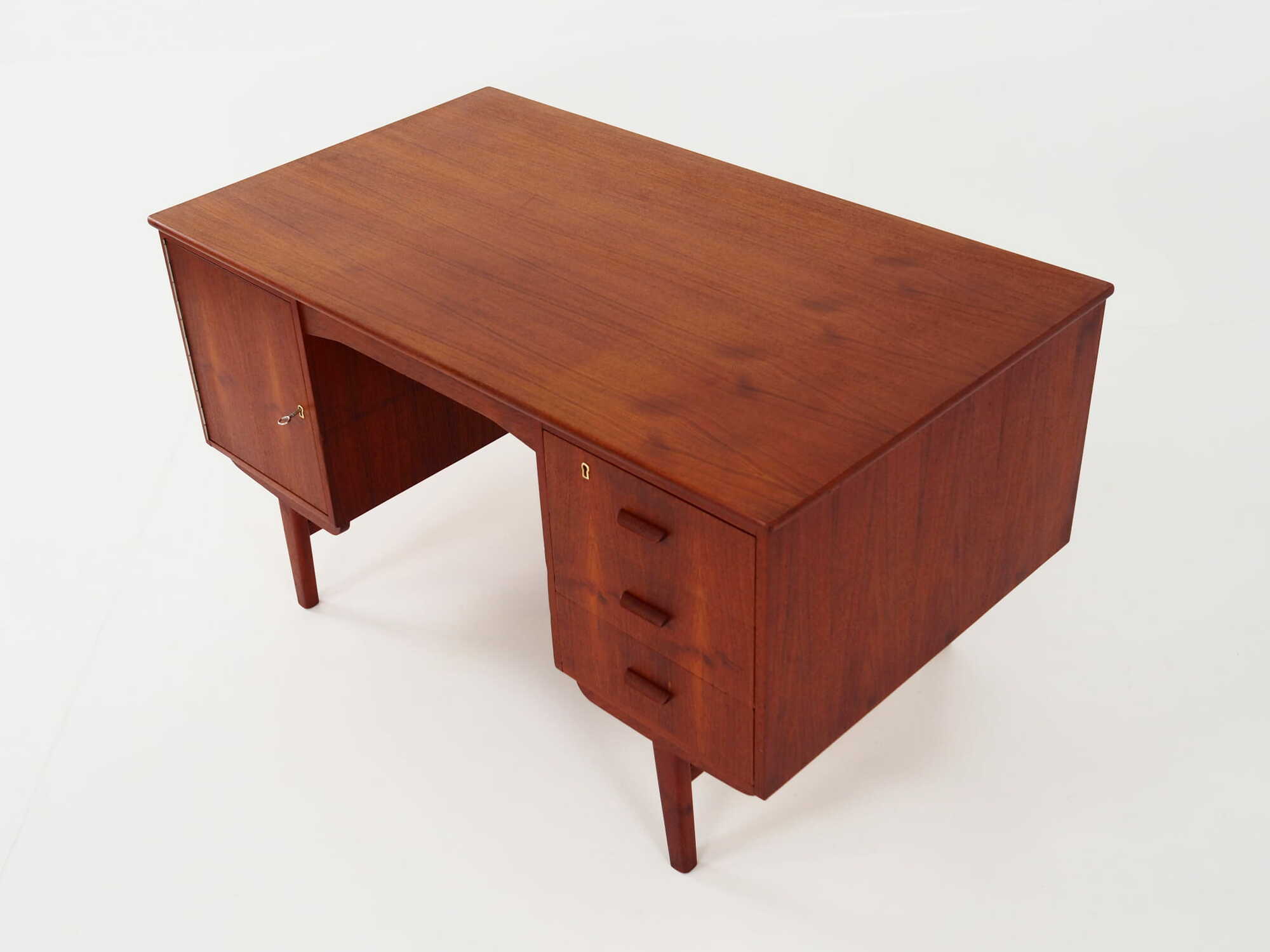Vintage Desk Teak Wood Brown 1970s 6