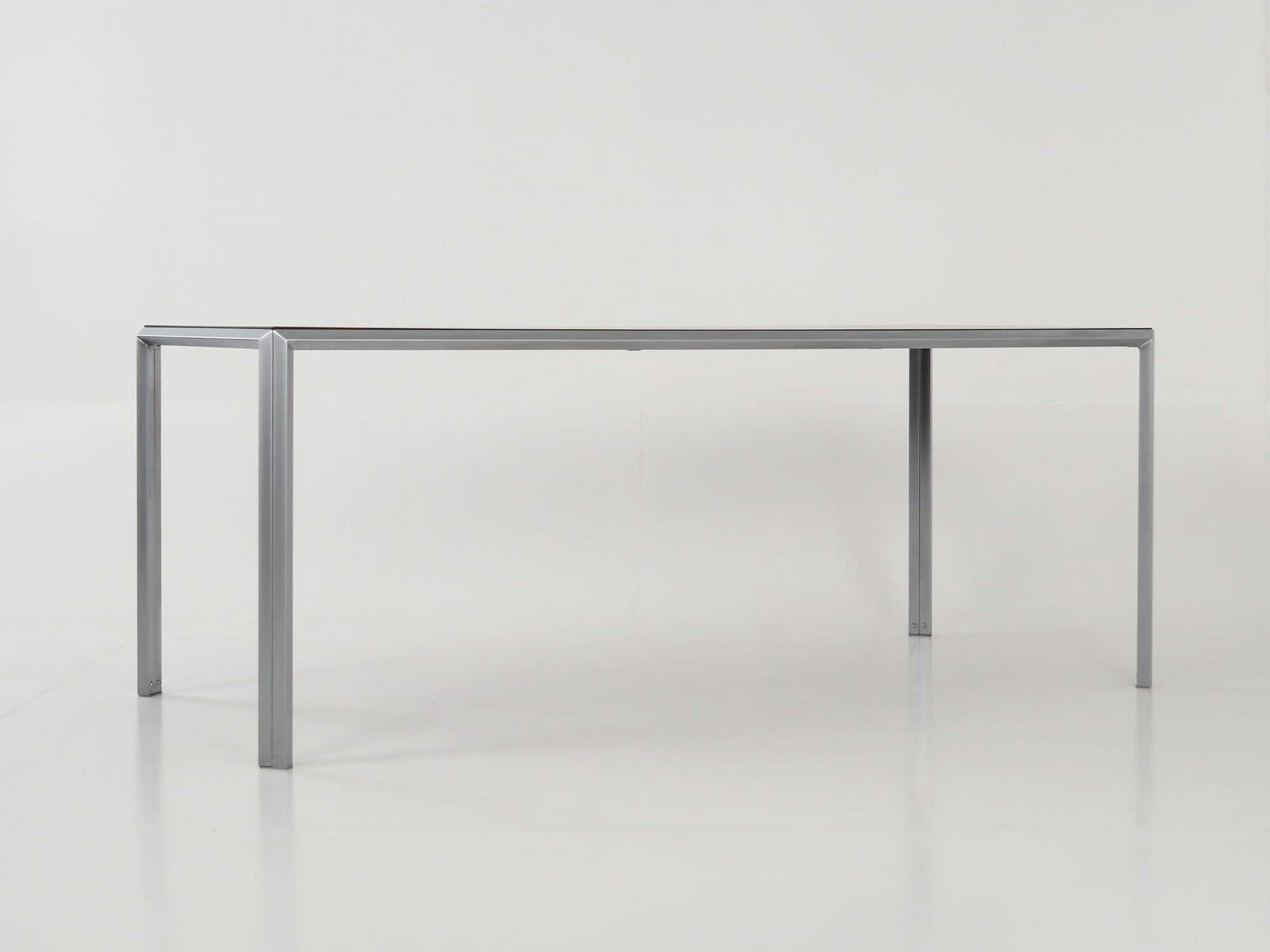 Vintage Table Aluminum Grey 1980s 4