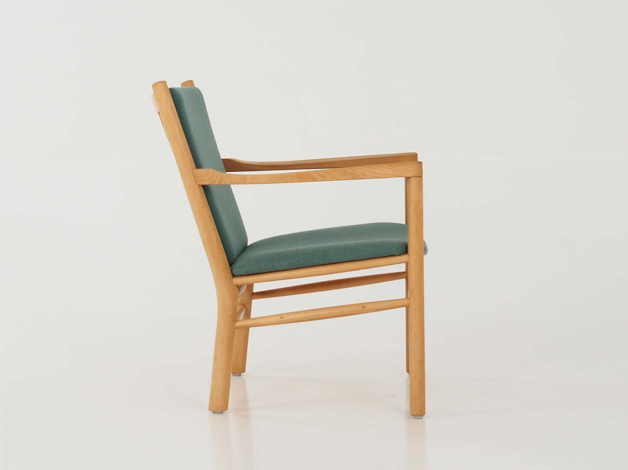 Vintage Stuhl Buchenholz Grün 1970er Jahre 7