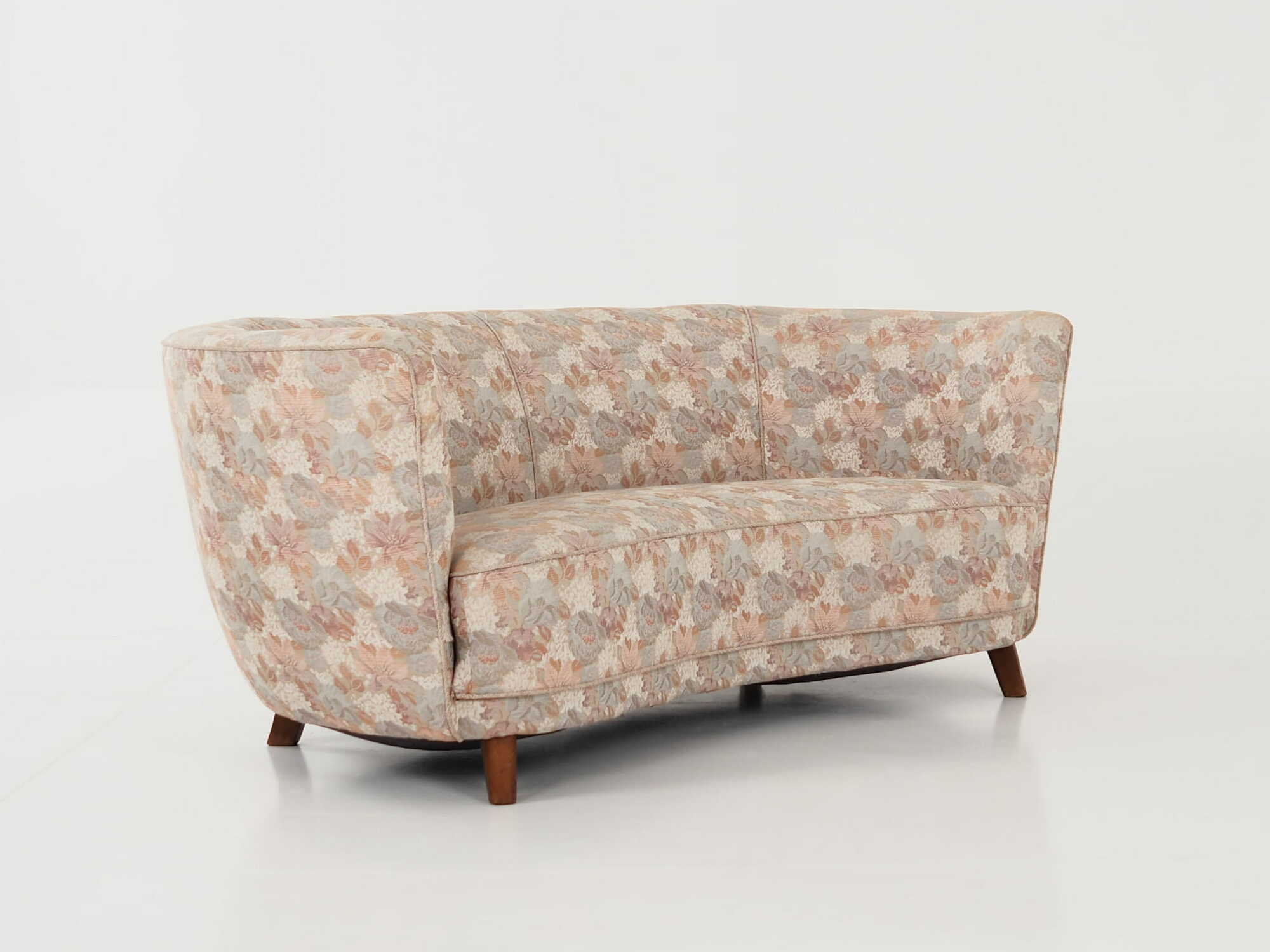 Vintage Sofa Beechwood Textile Multicolored 1970s 3