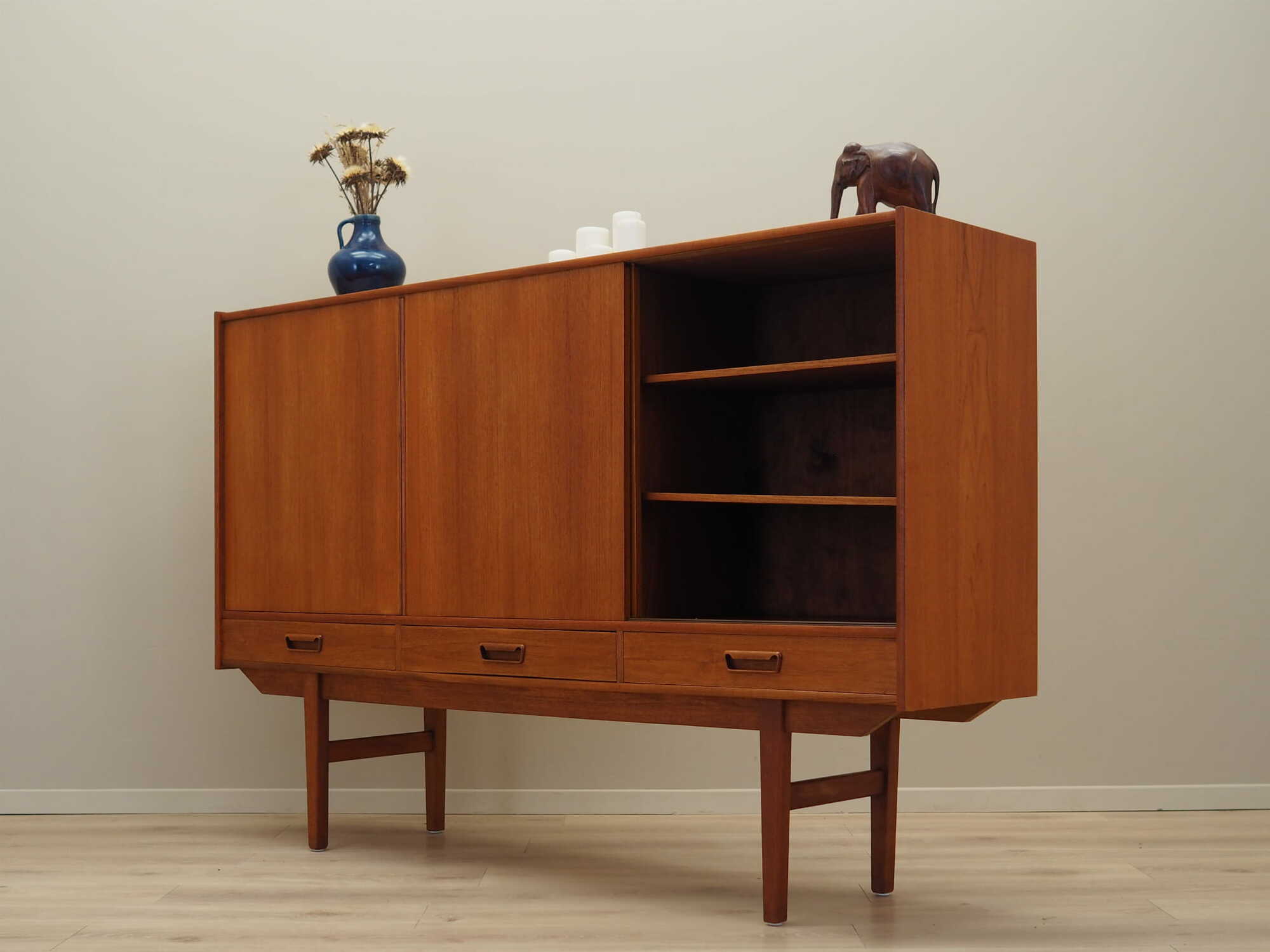 Vintage Sideboard Teak Brown 1960s 4