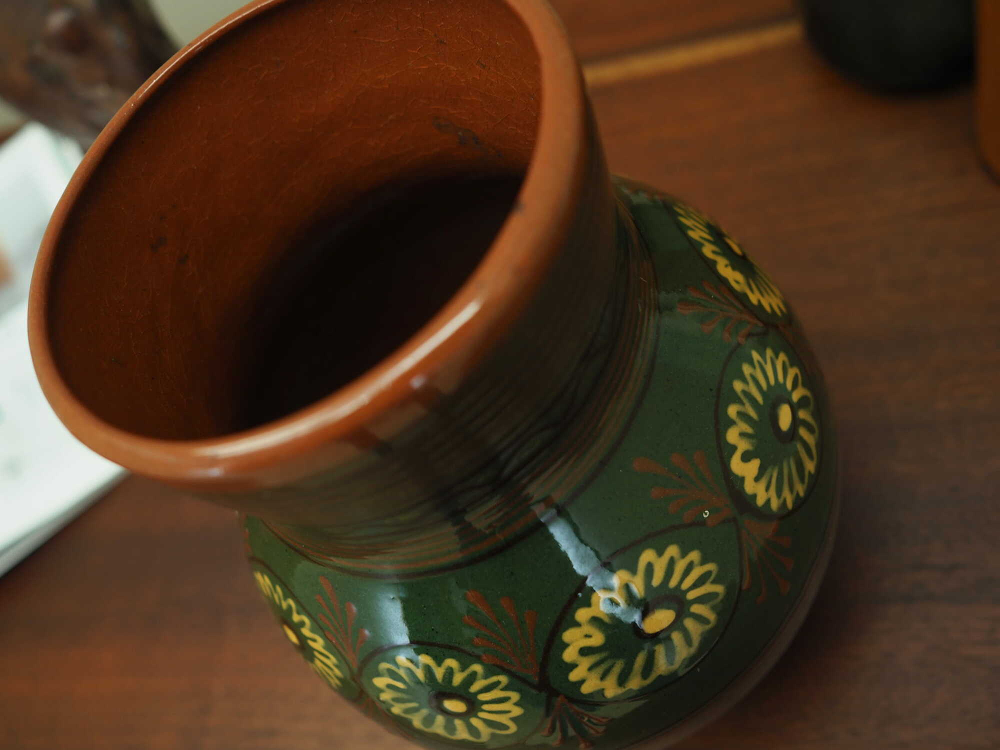 Vintage Vase Ceramic Multicolor 1970s 6