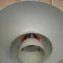 Vintage Pendant Lamp Metal White 1960s 9