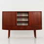 Highboard Teakholz Braun 1960er Jahre 2