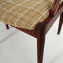 4x Vintage chair teak wood textile beige 1970s 5