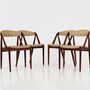 4x Sedie Vintage Teak Tessuto Beige Anni '70 1
