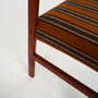 6x Vintage Chair Teak Wood Textile Brown 1970s 7