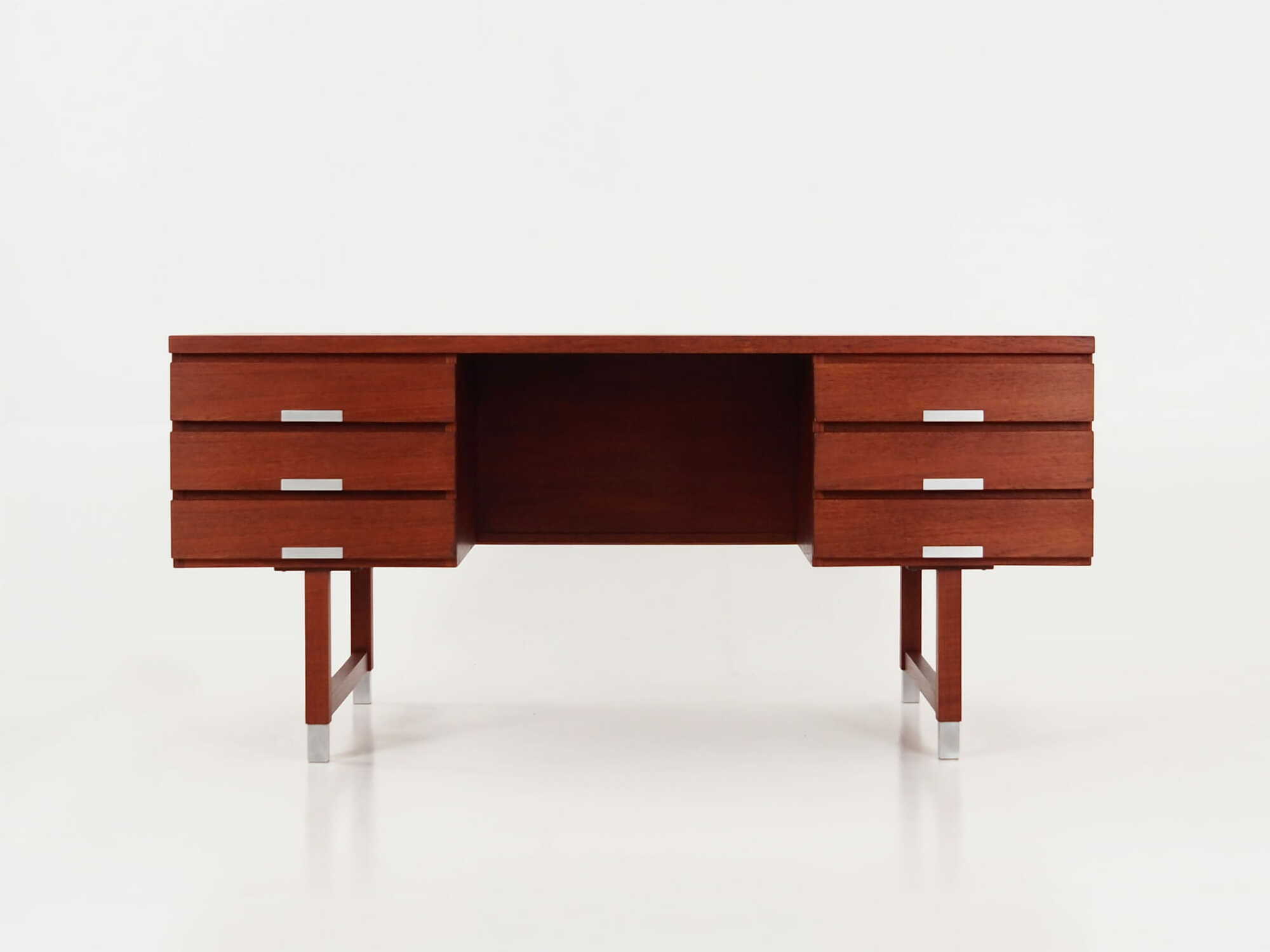 Desk Teak Brown 1970s 1