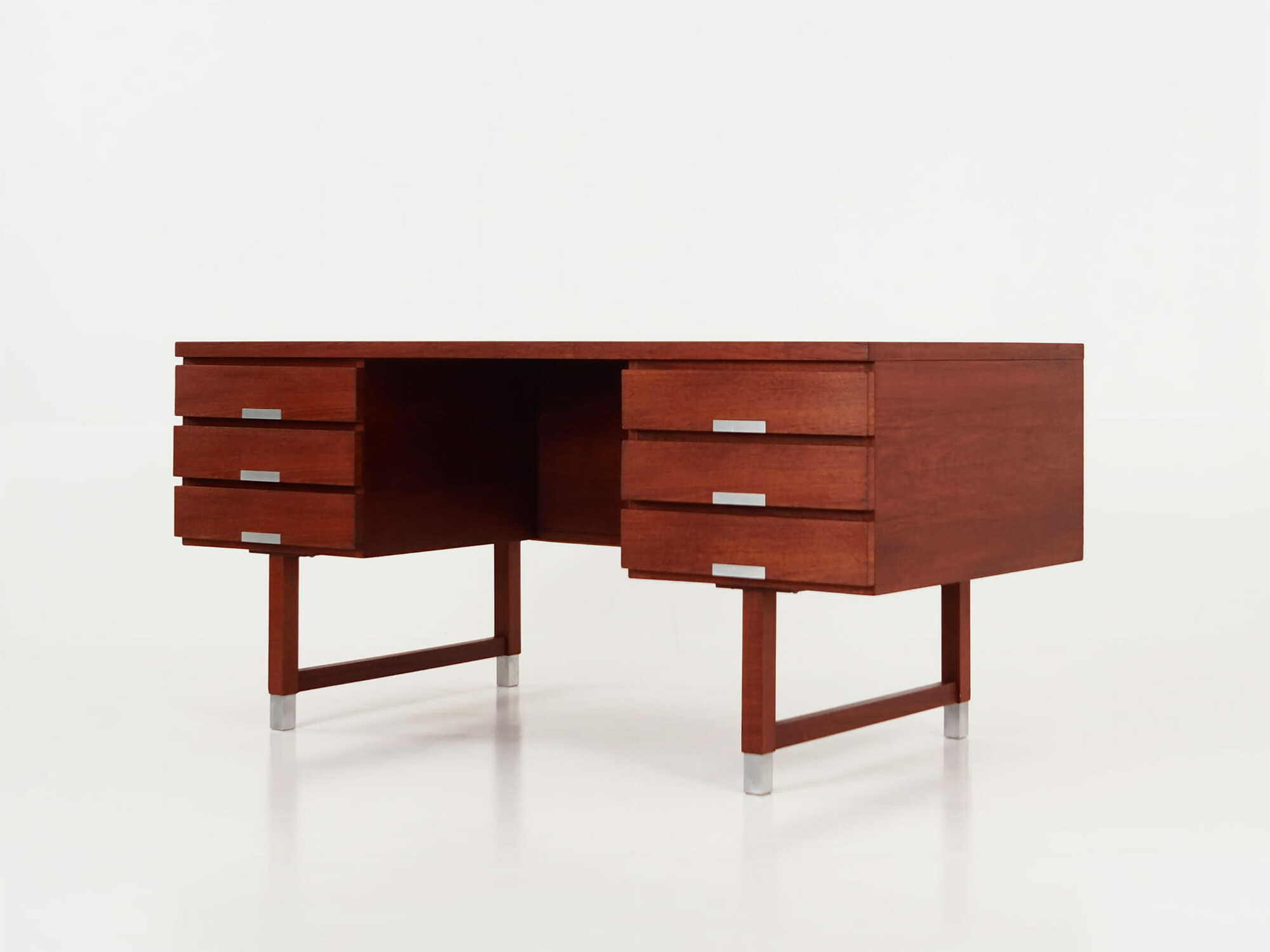 Desk Teak Brown 1970s 5