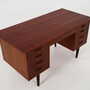 Vintage Desk Teak Wood Brown 1970s 6