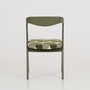 Vintage Chair Wood Fabric Green 1970s 4