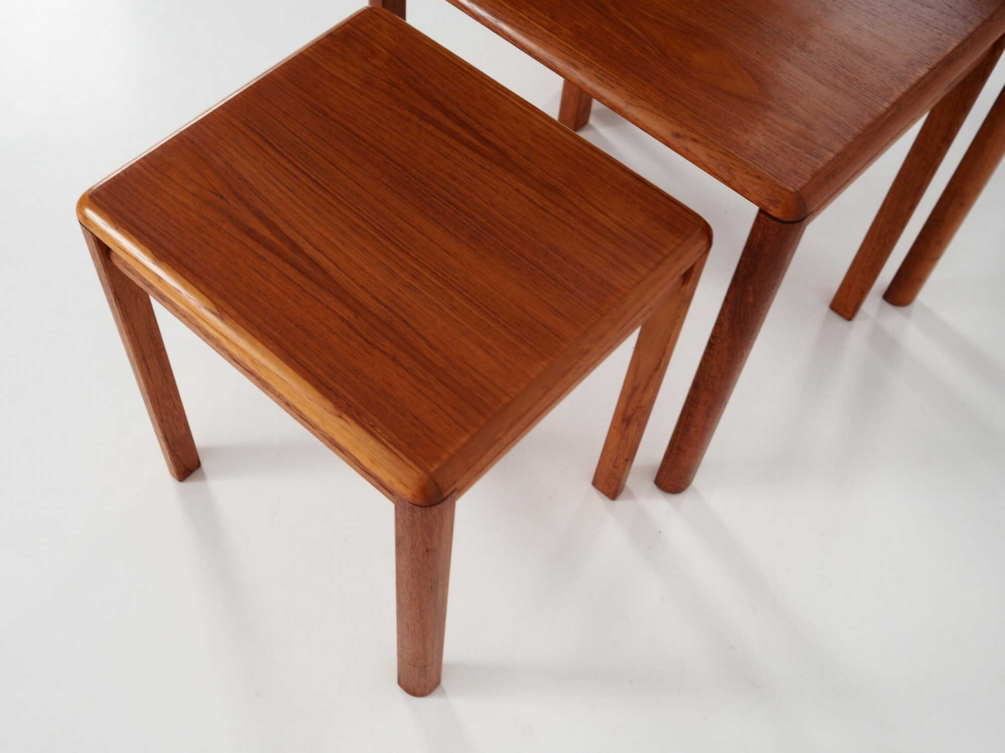 3x Vintage Side Table Teak Brown 1970s 9