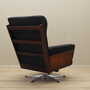 Poltrona da ufficio vintage pelle legno nero anni '70 5