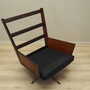 Poltrona da ufficio vintage pelle legno nero anni '70 9