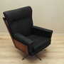 Poltrona da ufficio vintage pelle legno nero anni '70 8