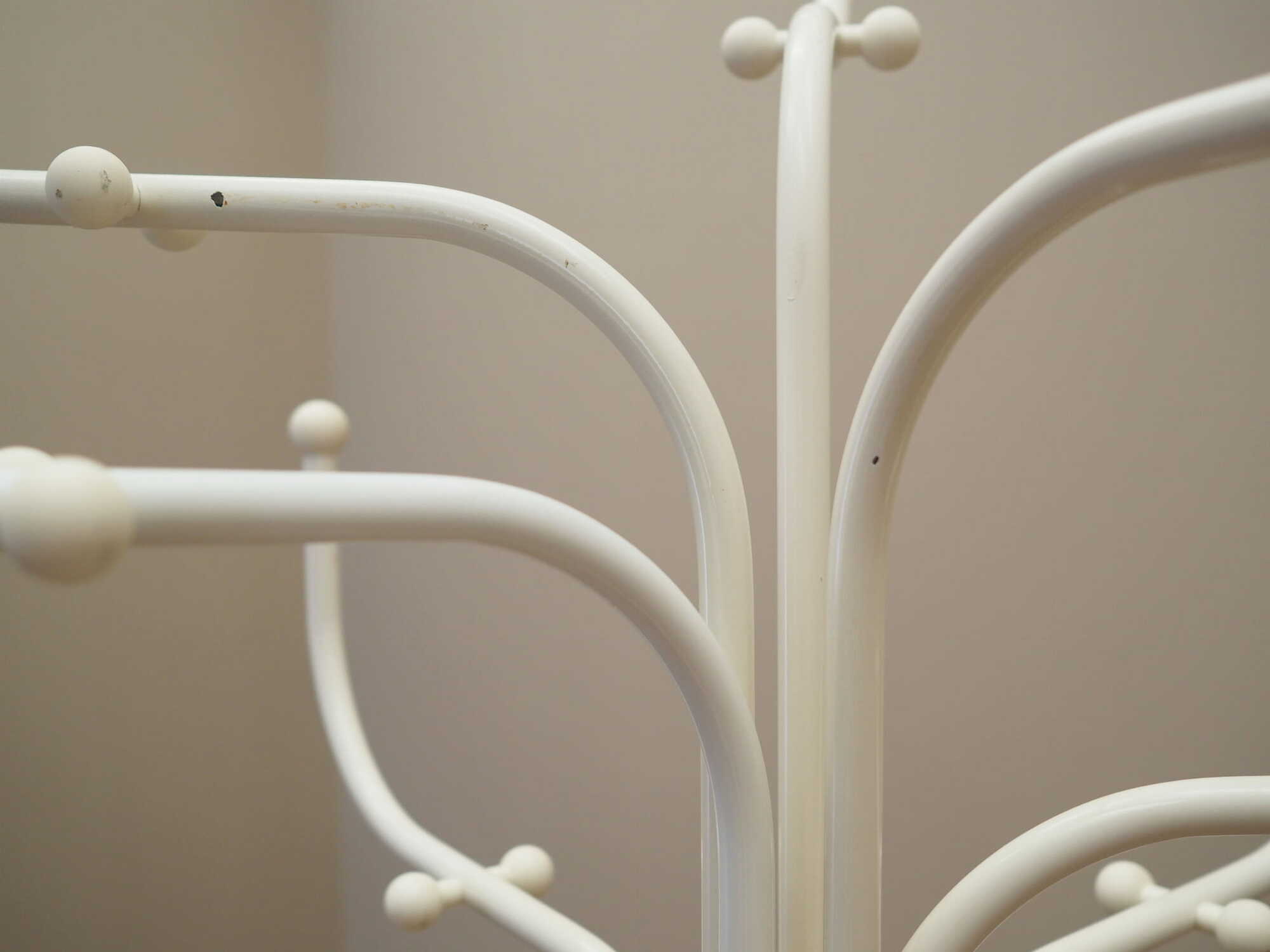 Vintage coat rack metal white 1970s 7