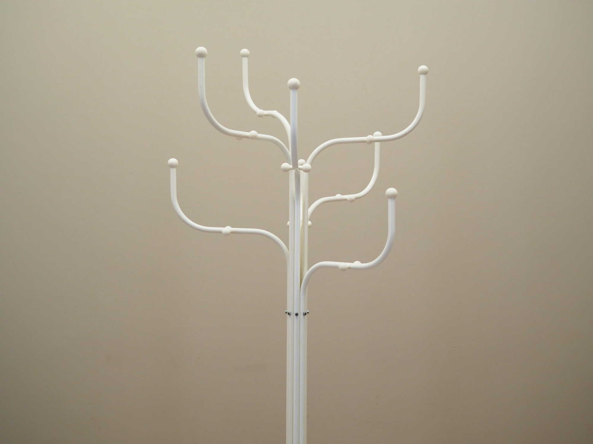 Vintage coat rack metal white 1970s 2