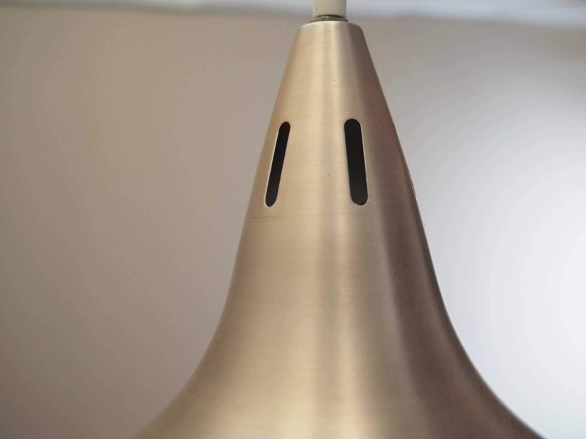Lampada a sospensione metallo grigio anni '70 8