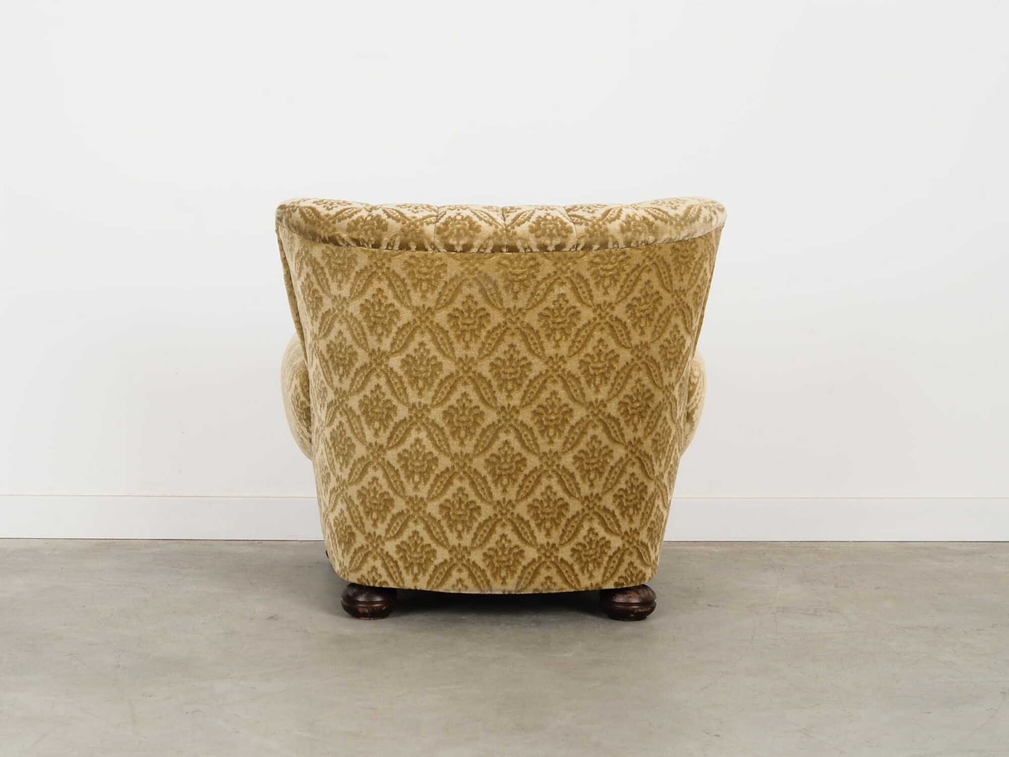 Armchair Textile Wood Yellow 1960s 5