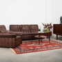 Armchair Leather Brown 1970s 1