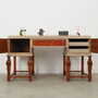 Vintage desk wood brown 1950s 2