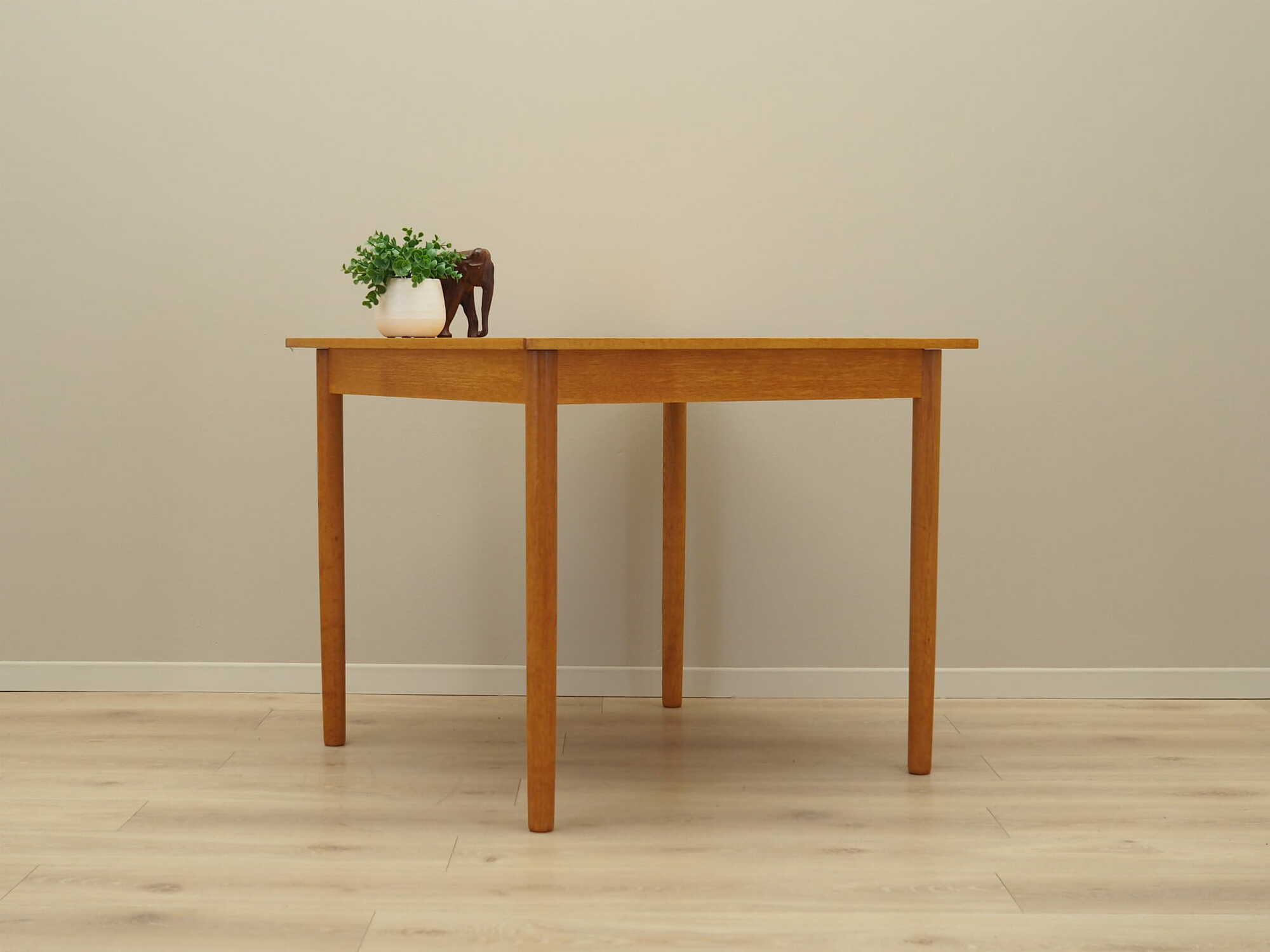 Vintage table ash wood brown 1960s 3