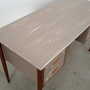Vintage Desk Teak Wood Brown 1960s 6