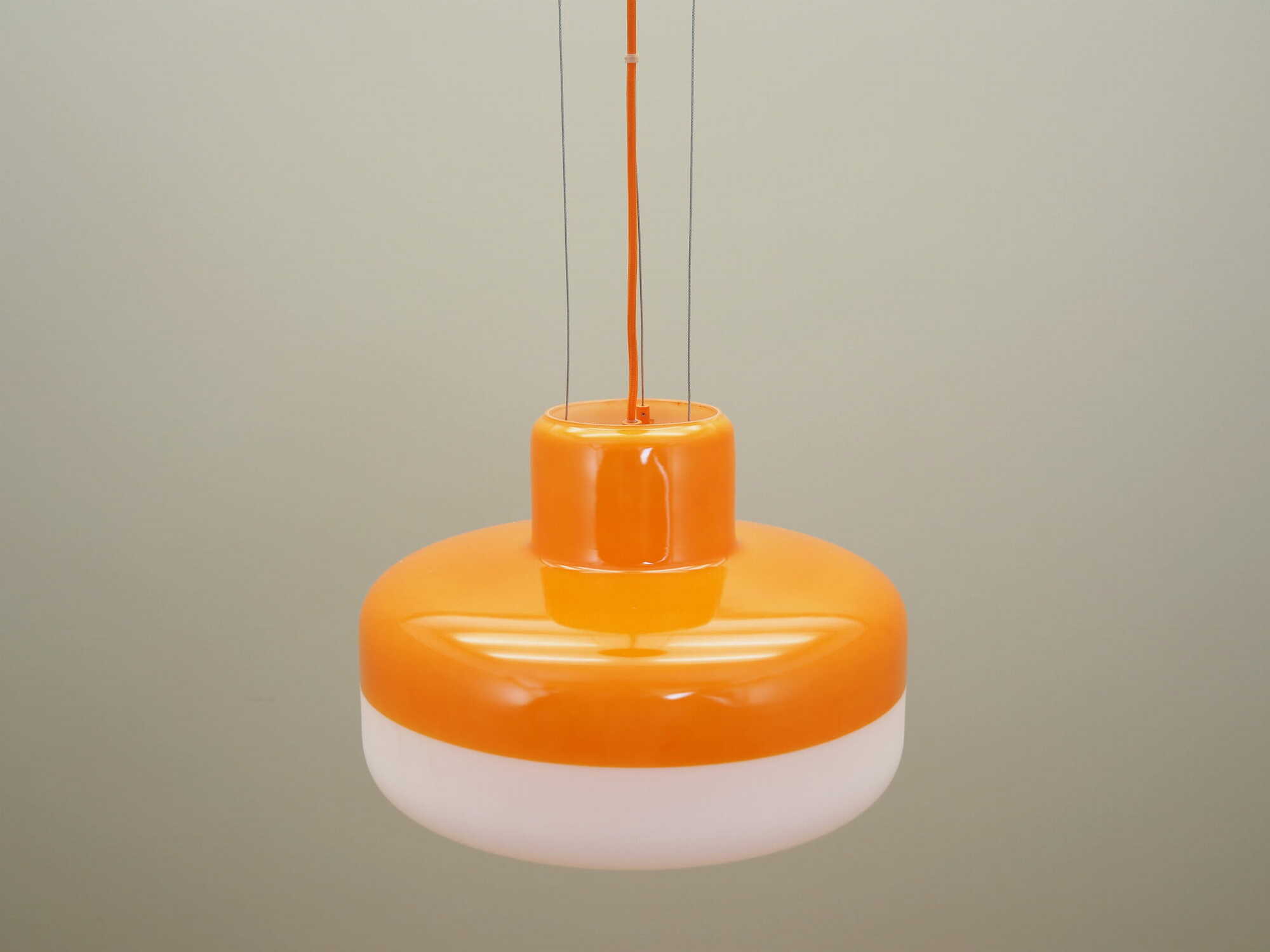 Pendant lamp glass orange 2000s 2