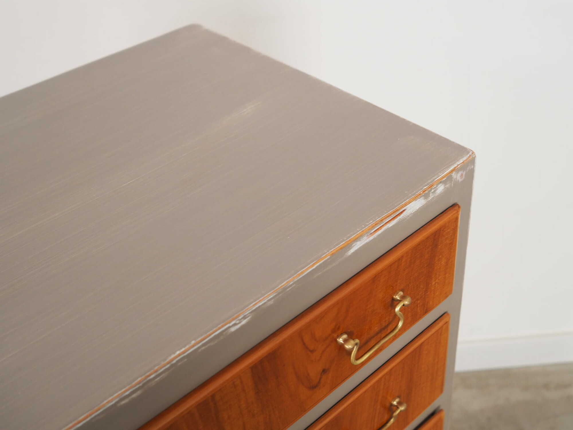 Vintage chest of drawers walnut brown 1960s 9