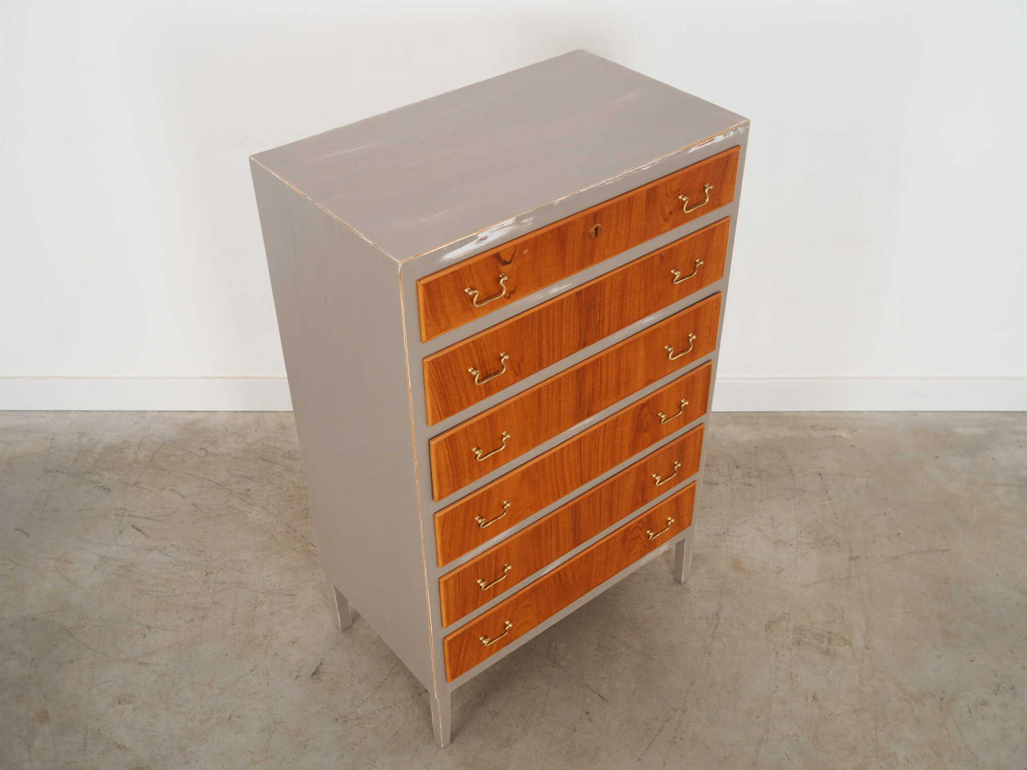 Vintage chest of drawers walnut brown 1960s 5