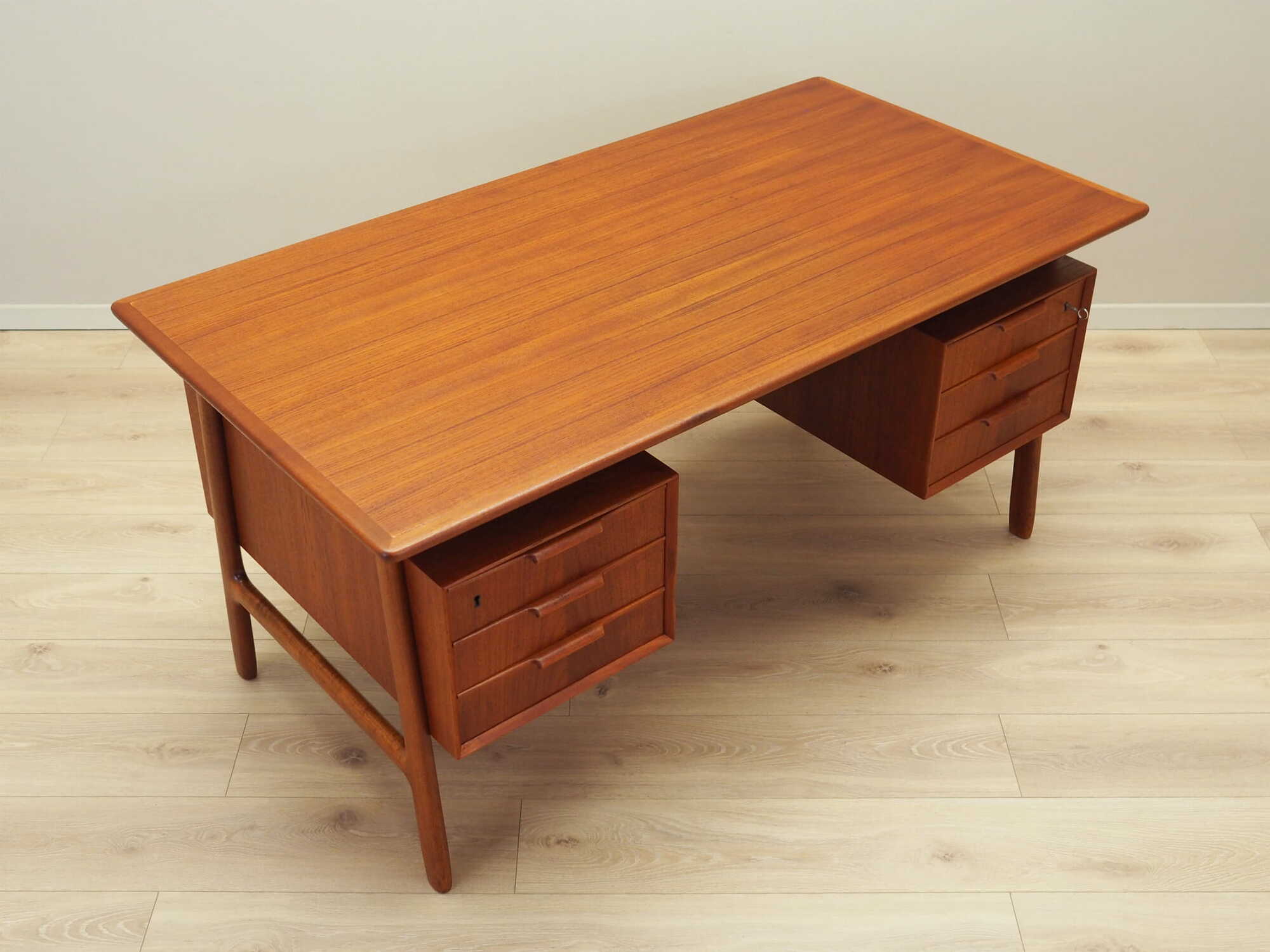 Vintage desk teak brown 1970s 5