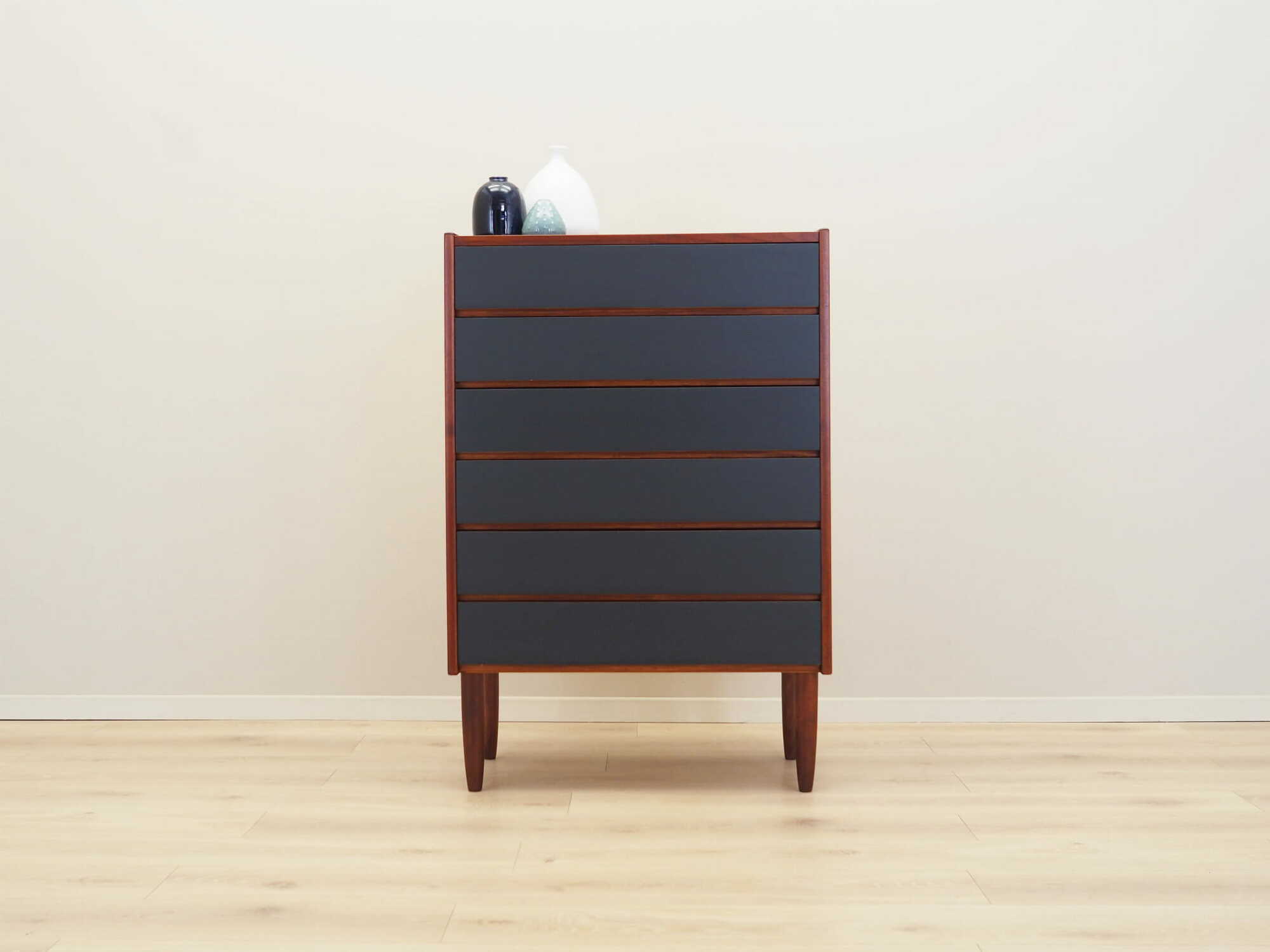 Vintage chest of drawers Teak wood Brown 1970s 1