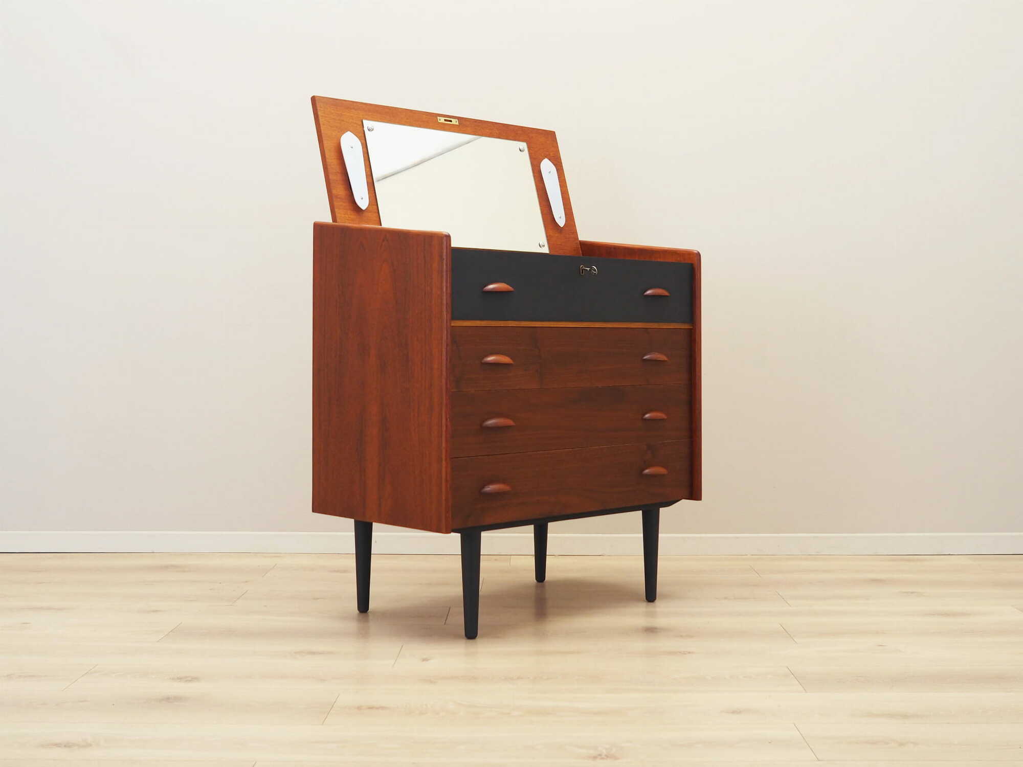 Vintage Chest of Drawers Teak Wood Brown 1970s 5