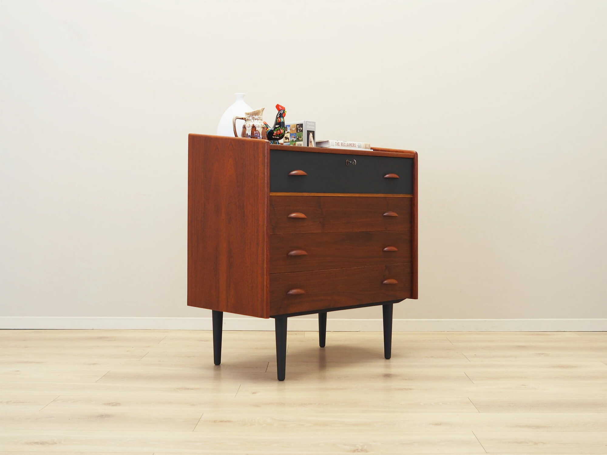 Vintage Chest of Drawers Teak Wood Brown 1970s 4