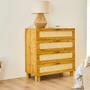 Kommode Tannenholz Schilfrohr-Faser Sand 0