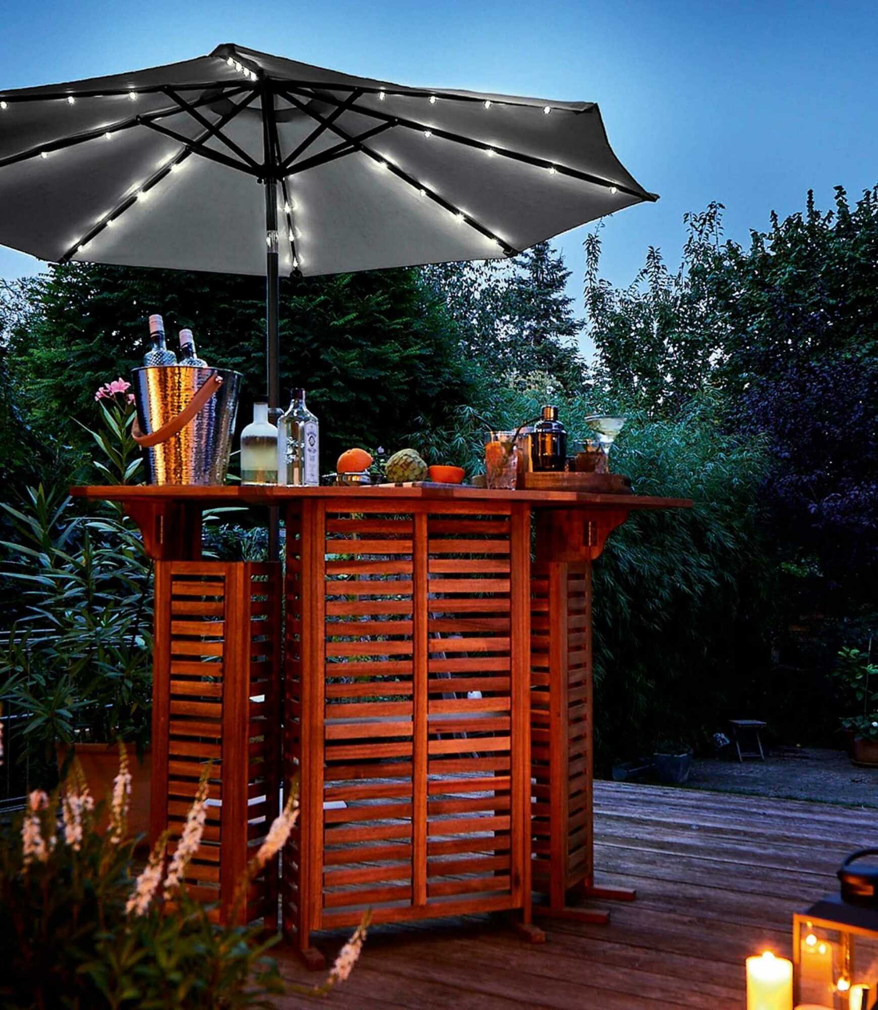 Sonnenschirm Aluminium Grau 7
