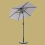 Sonnenschirm Aluminium Grau 1