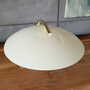 Table lamp metal white 1980s 9