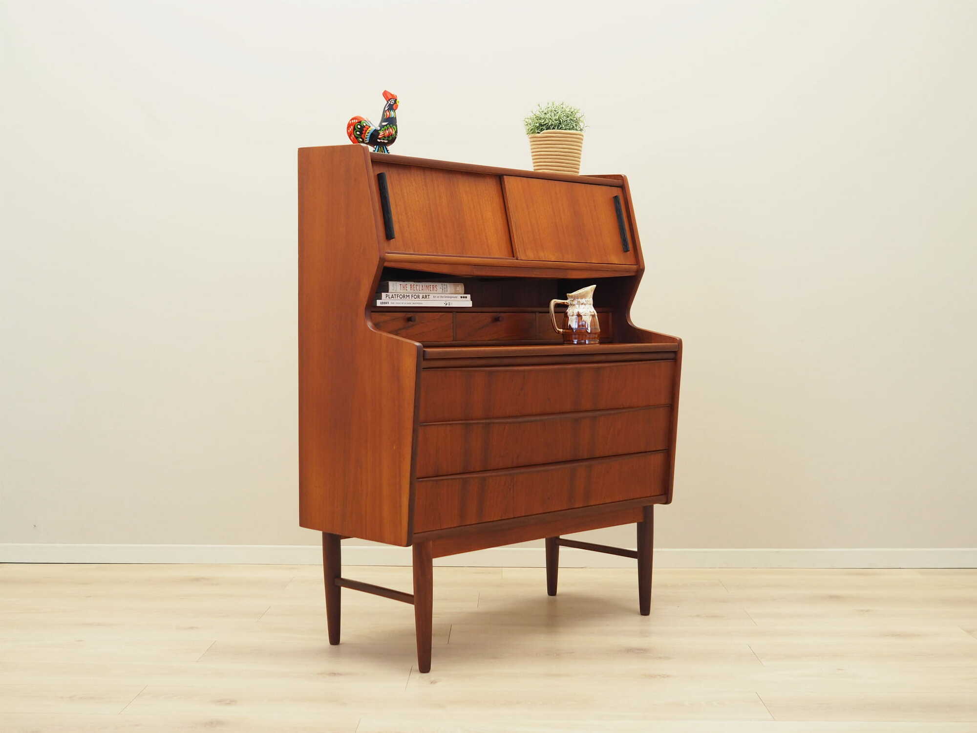Secretaire in legno marrone anni '70 5