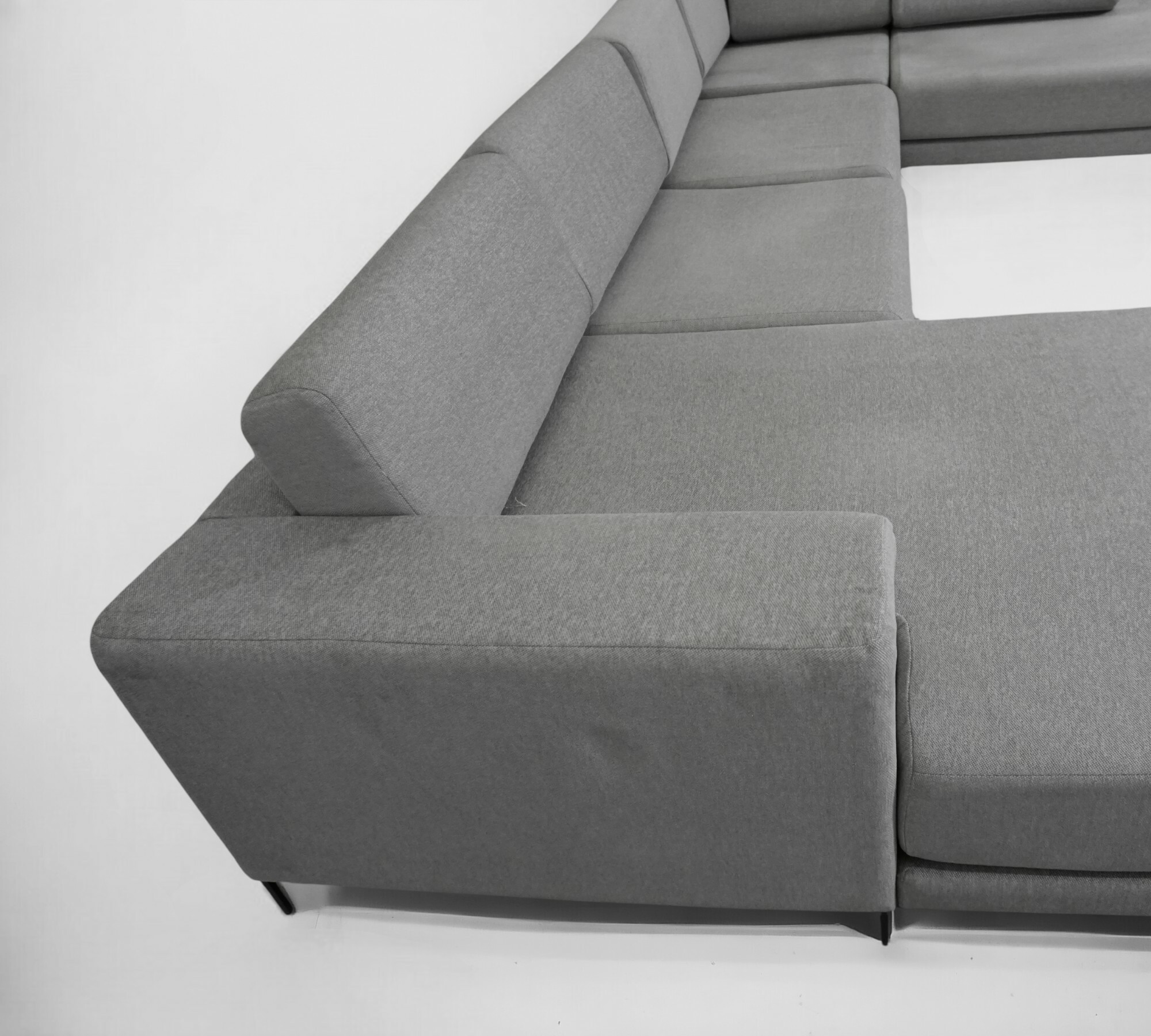 Tyme Sofa Landscape With Récamiere Fine Fabric Slate Grey 3
