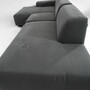 Pyllow Corner Sofa with 2 Chaise Lounges Fine Fabric Black 4