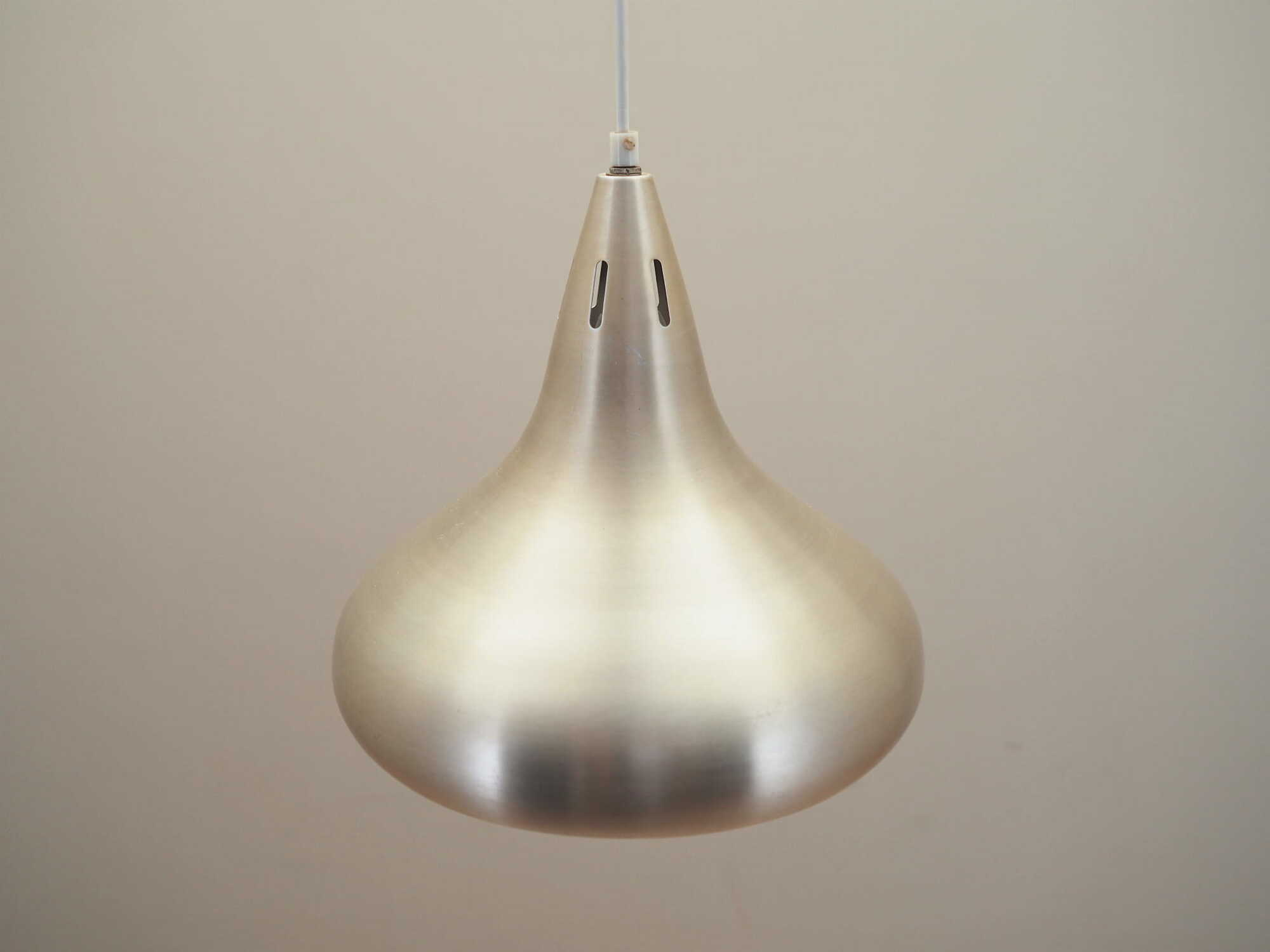 Lampada a sospensione metallo grigio anni '70 2