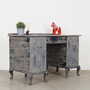 Vintage desk Pine grey 1960s 5