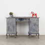 Vintage desk Pine grey 1960s 1