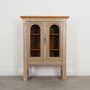 Vintage Vitrine Holz Grau 1960er Jahre  1