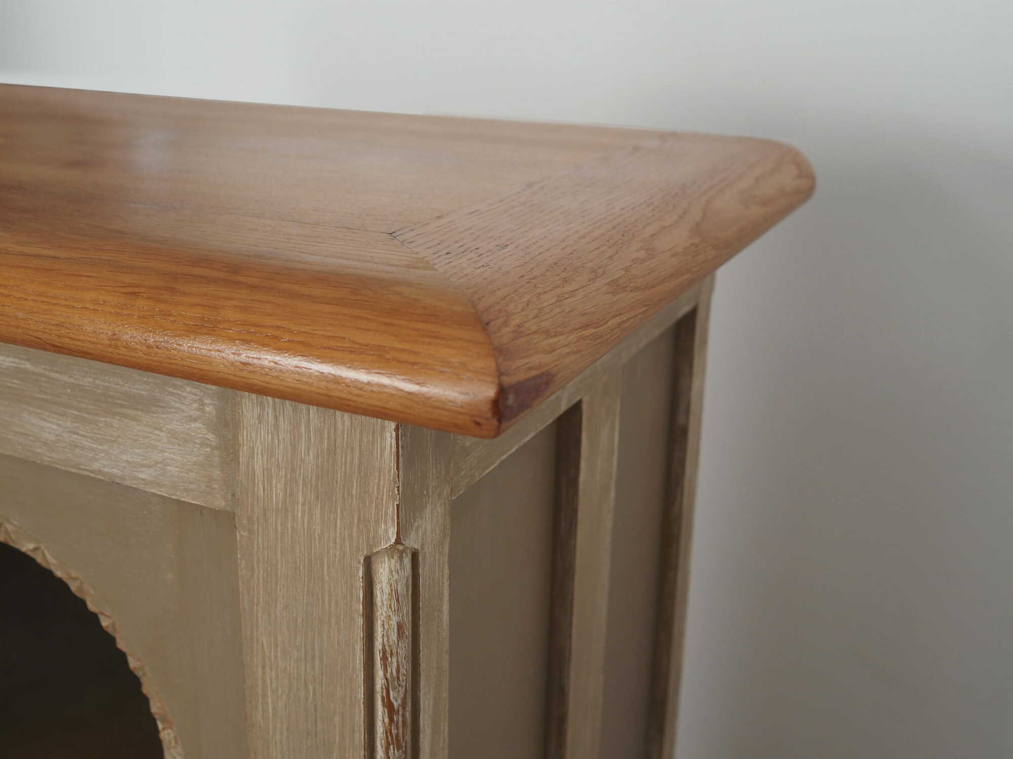 Vintage Display Cabinet Wood Grey 1960s  8