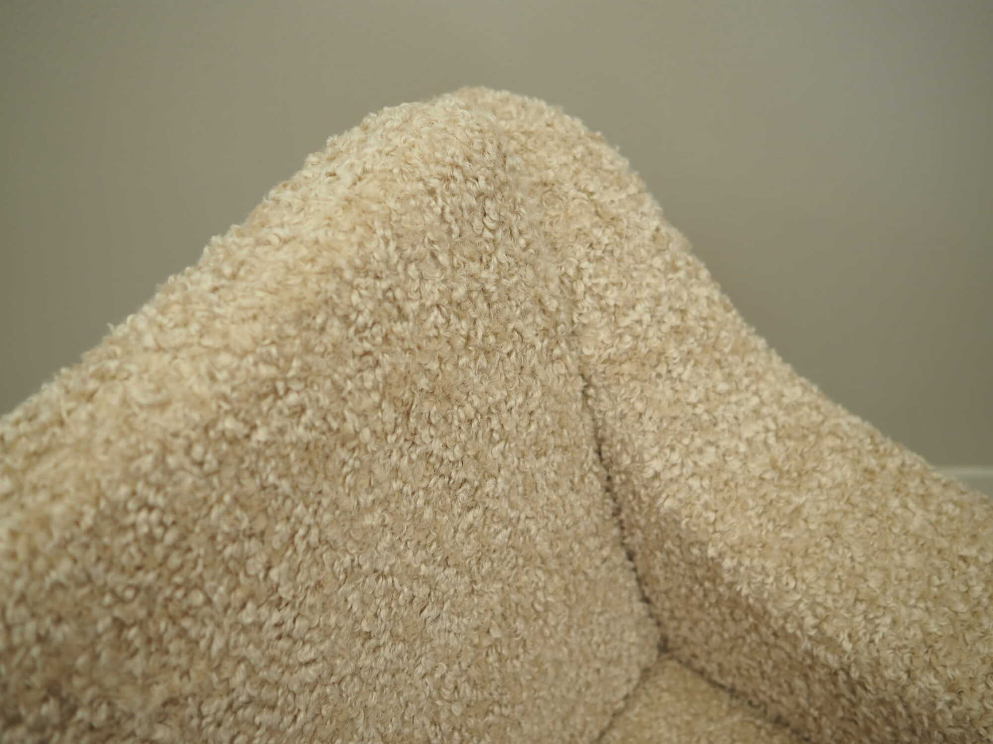Poltrona Vintage Tessuto Legno Beige Anni '70 9