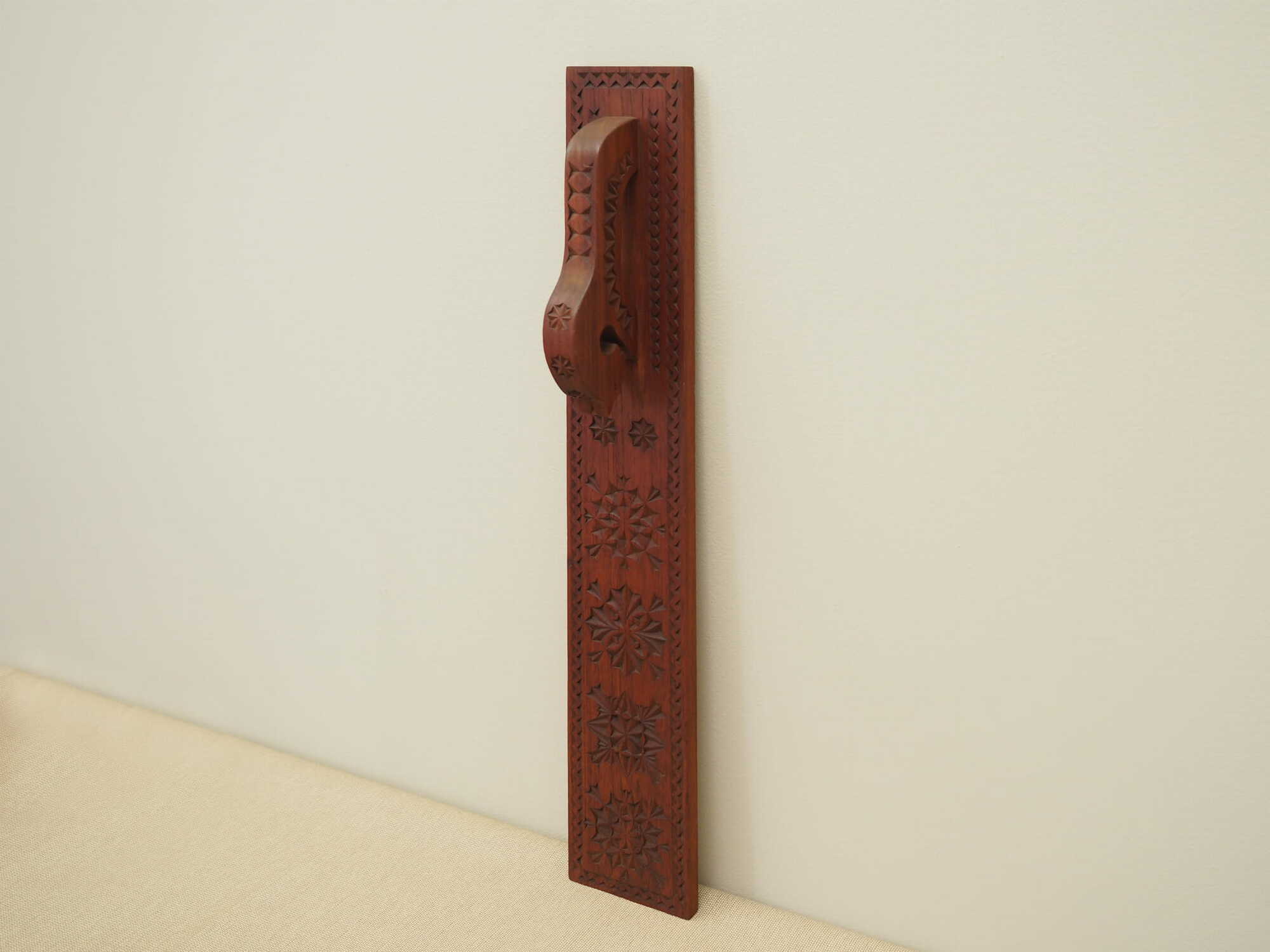 Vintage wall decoration wood brown 1970s 3